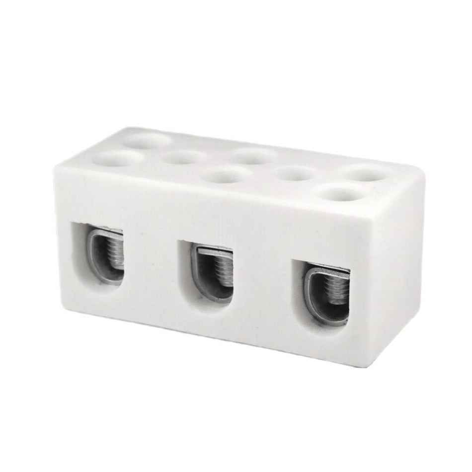 ONKA 25mm2 / 3-Schiene Steatit / Keramisch / Porzellananschluss - PORZELLAN TERMINALBLOCK, 1070013